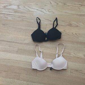 Elegant Black and Cream Bras Set